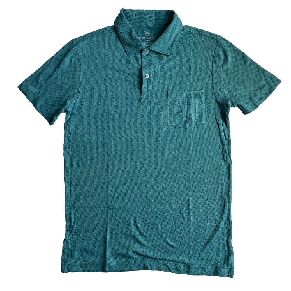 Mack Weldon Shirt Mens S Blue Polo For Daily Wear‎ Lightweight Stretch Soft Knit